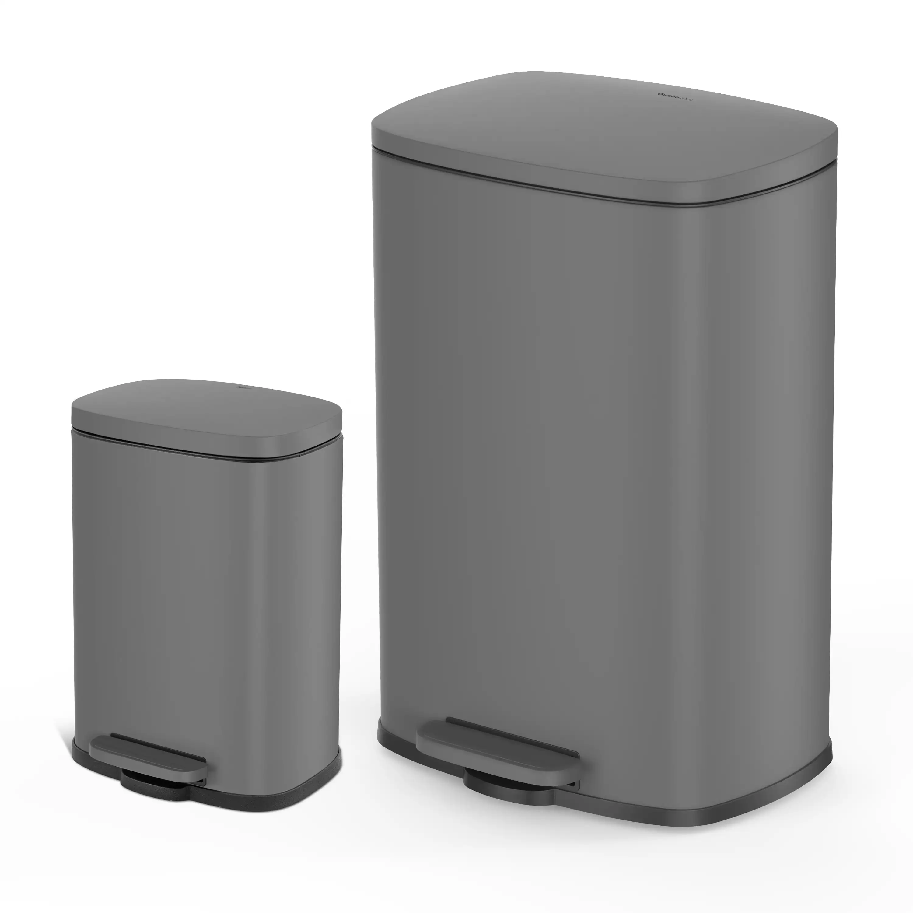 Qualiazero 13.2 Gallon and 3.2 Gallon Trash Can Combo, Rectangular Shape Step Can Combo - Matte Gray
Qualiazero 13.2 Gallon and 3.2 Gallon Trash Can Combo, Rectangular Shape Step Can Combo - Matte Gray