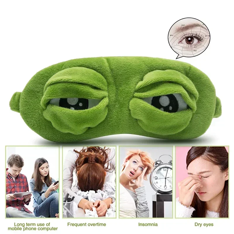 3D Sad Frog Eye Mask for Sleep, Soft Comfortable Travel Blindfold, Unisex Adult Kids Light Blocking Eyepatch Portable Design
3D Sad Frog Eye Mask for Sleep, Soft Comfortable Travel Blindfold, Unisex Adult Kids Light Blocking Eyepatch Portable Design