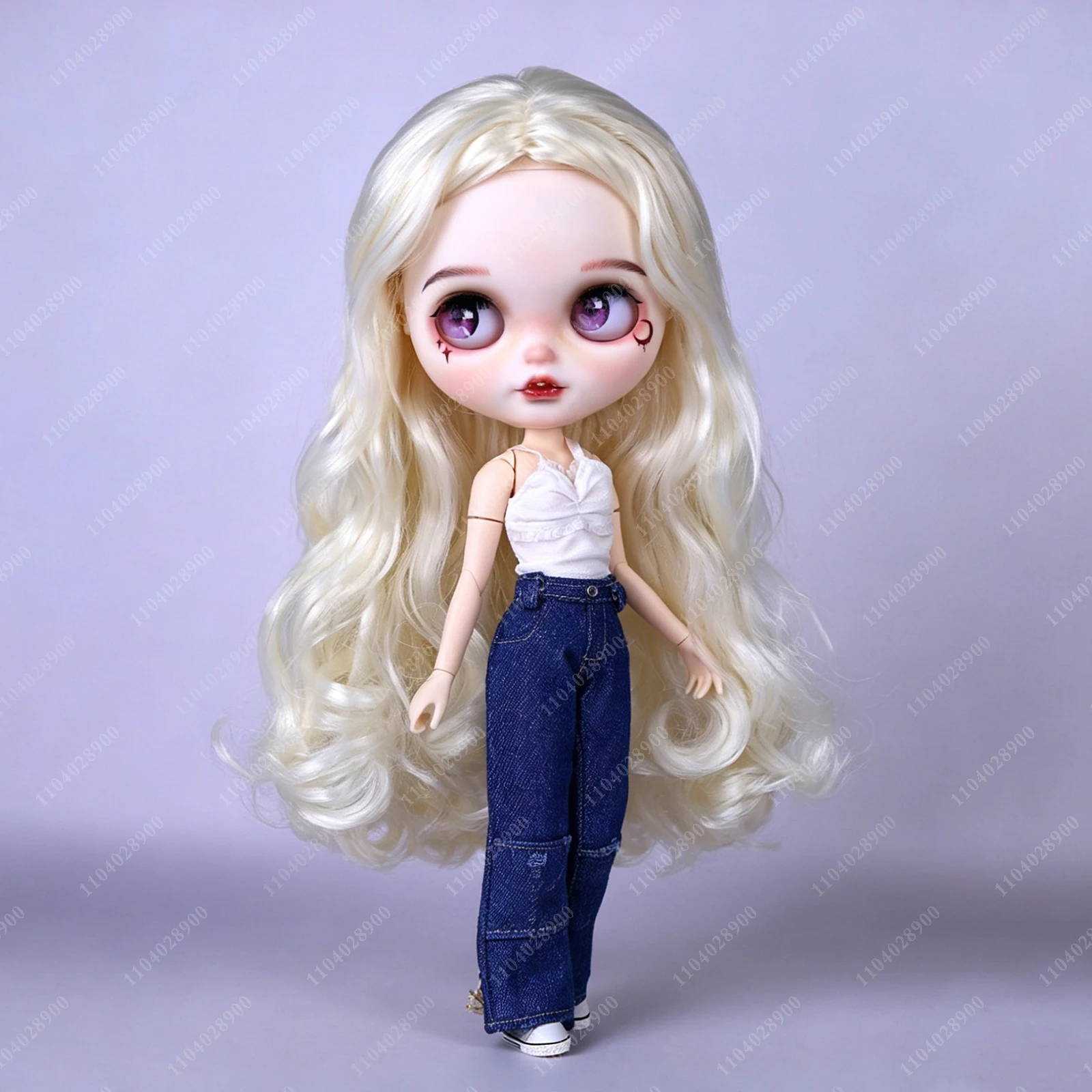 ICY DBS 30cm Blyth Doll Casual Outfit Blonde Curly Hair Button Shirt Jeans Skirt Fair Skin Matte Face Doll Girls Festival Gifts
ICY DBS 30cm Blyth Doll Casual Outfit Blonde Curly Hair Button Shirt Jeans Skirt Fair Skin Matte Face Doll Girls Festival Gifts