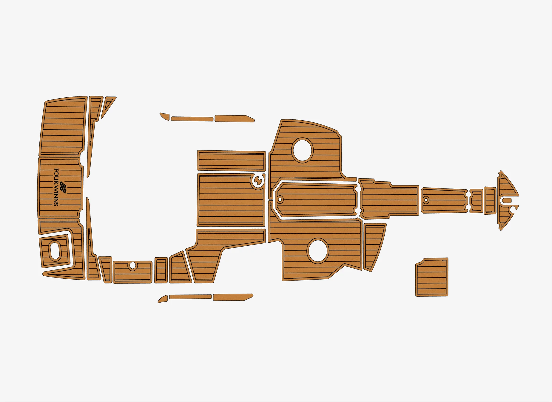 Marine Faux Teak EVA Non-Slip Mat - 2010-2013 Four Winns 260 Horizon Self-Adhesive 1/4" (6mm) Boat Deck Pad for Cockpit & Deck
Marine Faux Teak EVA Non-Slip Mat - 2010-2013 Four Winns 260 Horizon Self-Adhesive 1/4" (6mm) Boat Deck Pad for Cockpit & Deck