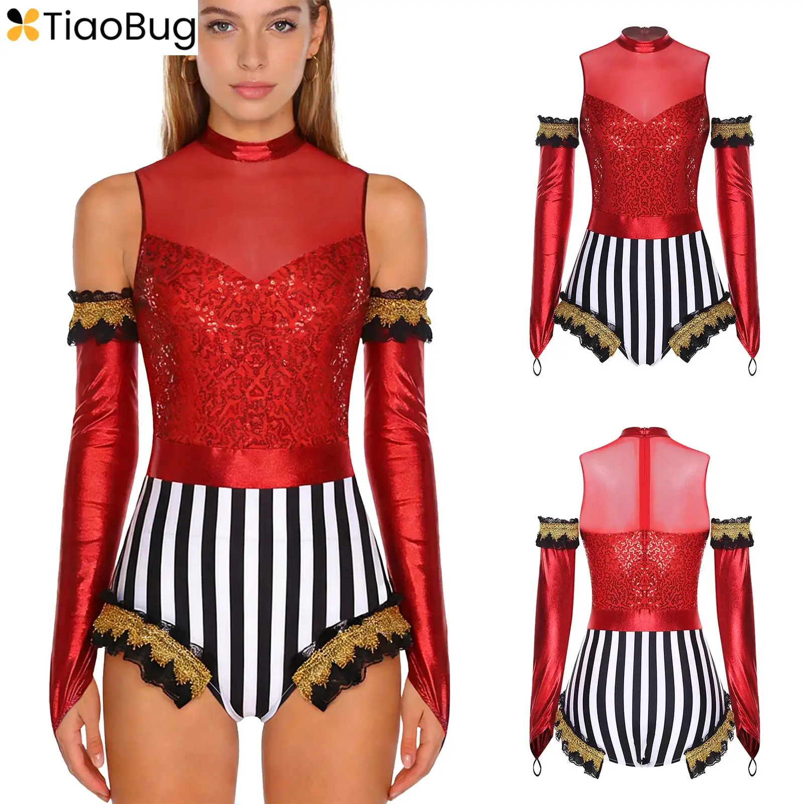 Women's Circus Director Cosplay Bodysuit Costume Jumpsuit Ringmaster Halloween Carnival Fancy Dress Up Ballet Dance Jersey
Women's Circus Director Cosplay Bodysuit Costume Jumpsuit Ringmaster Halloween Carnival Fancy Dress Up Ballet Dance Jersey