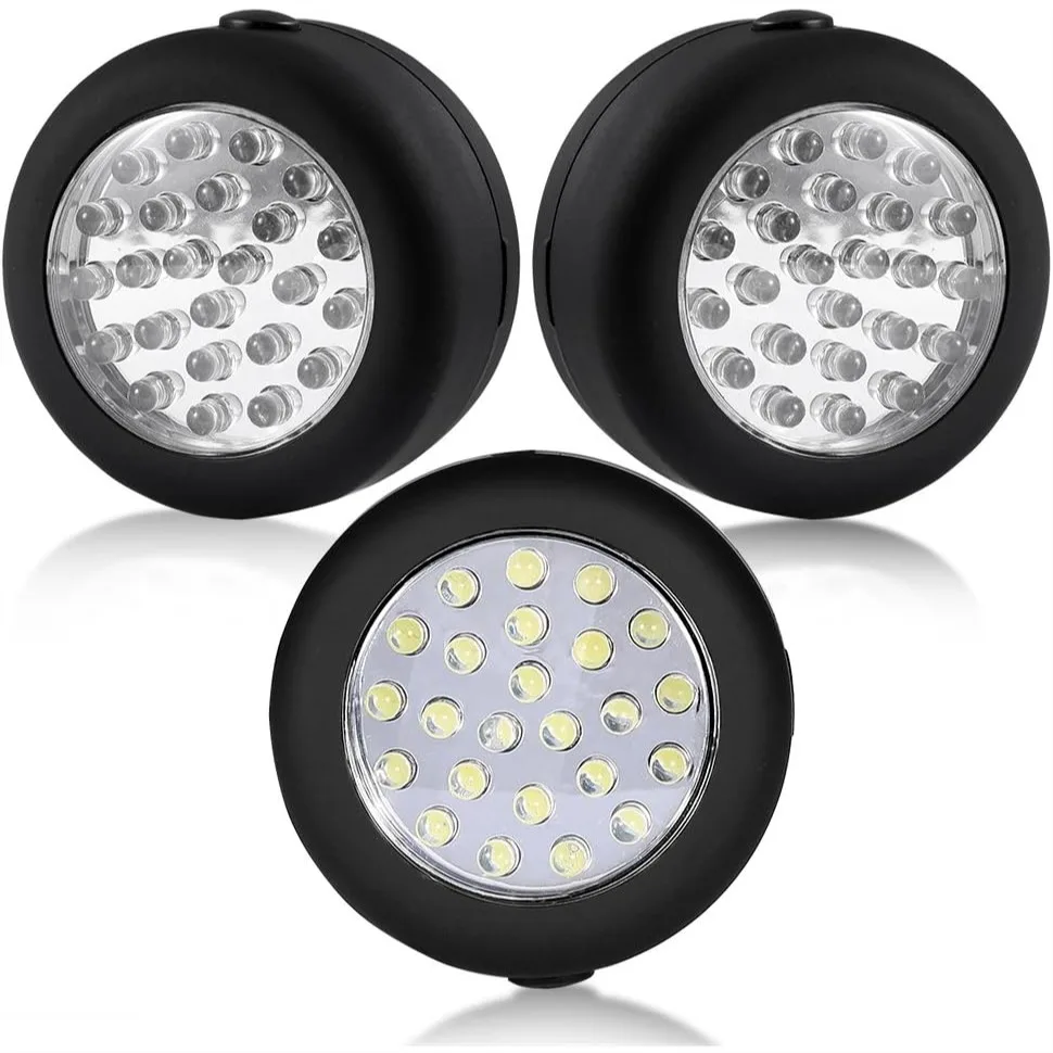 24 LED Round Magnetic Work Light with Hook, 3-Pack Black
24 LED Round Magnetic Work Light with Hook, 3-Pack Black