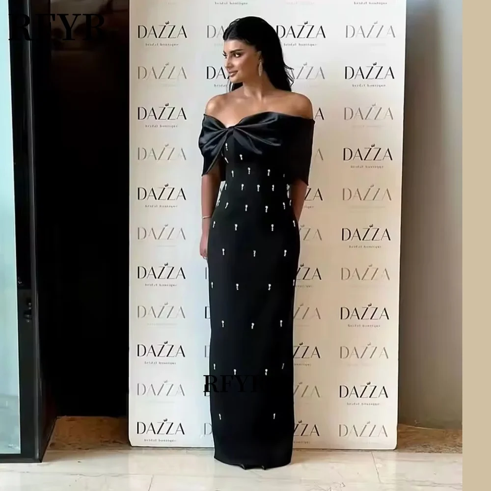 RFYR Off Shoulder Prom Dress Beaded Straught Evening Dress Elegant Party Dress For Women robes de soirée Customized
RFYR Off Shoulder Prom Dress Beaded Straught Evening Dress Elegant Party Dress For Women robes de soirée Customized