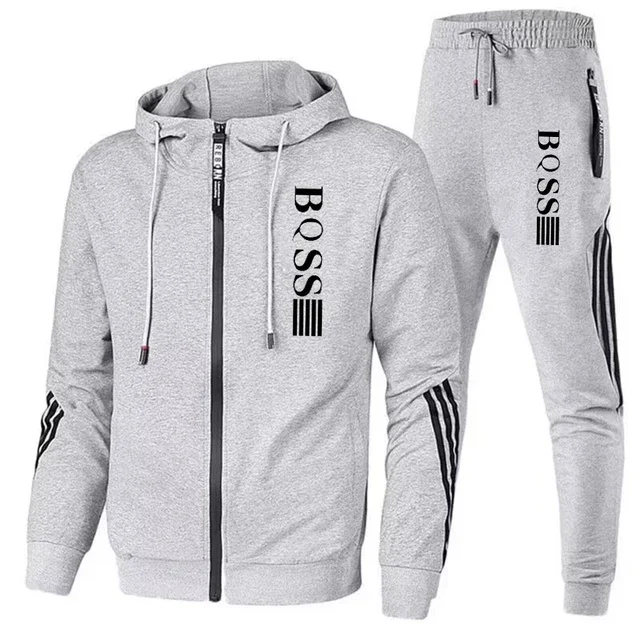 New Spring and Autumn men's sportswear set, outdoor hiking windproof and warm men's hooded jacket + jogging pants 2-piece set
New Spring and Autumn men's sportswear set, outdoor hiking windproof and warm men's hooded jacket + jogging pants 2-piece set