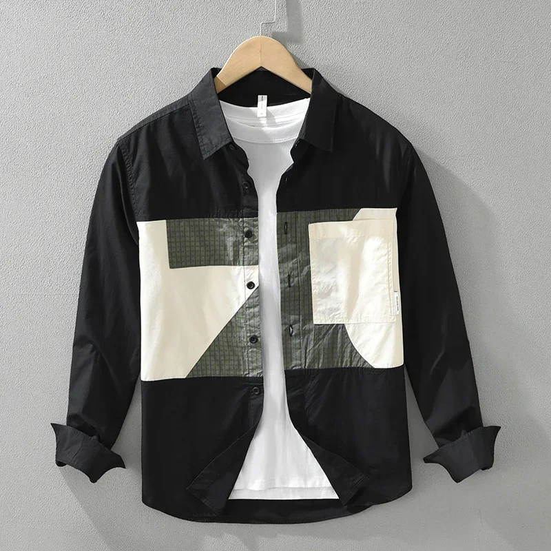 2024 Autumn New White Pure Cotton Long Sleeve Shirt for Men Loose Fashion Patchwork Oversize Print Men's Clothing
2024 Autumn New White Pure Cotton Long Sleeve Shirt for Men Loose Fashion Patchwork Oversize Print Men's Clothing