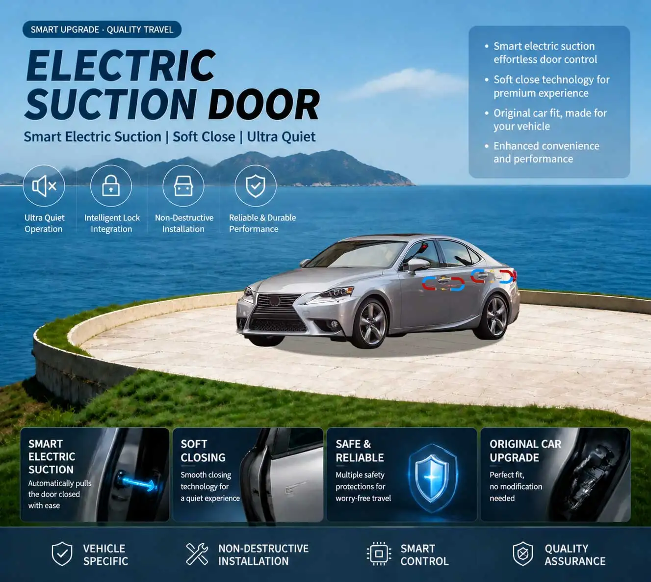 Car Specific Car Modification Auto Suction Soft Close Door Modification Parts & Accessories For Lexus IS 3rd Gen XE30 2014-2026+
Car Specific Car Modification Auto Suction Soft Close Door Modification Parts & Accessories For Lexus IS 3rd Gen XE30 2014-2026+