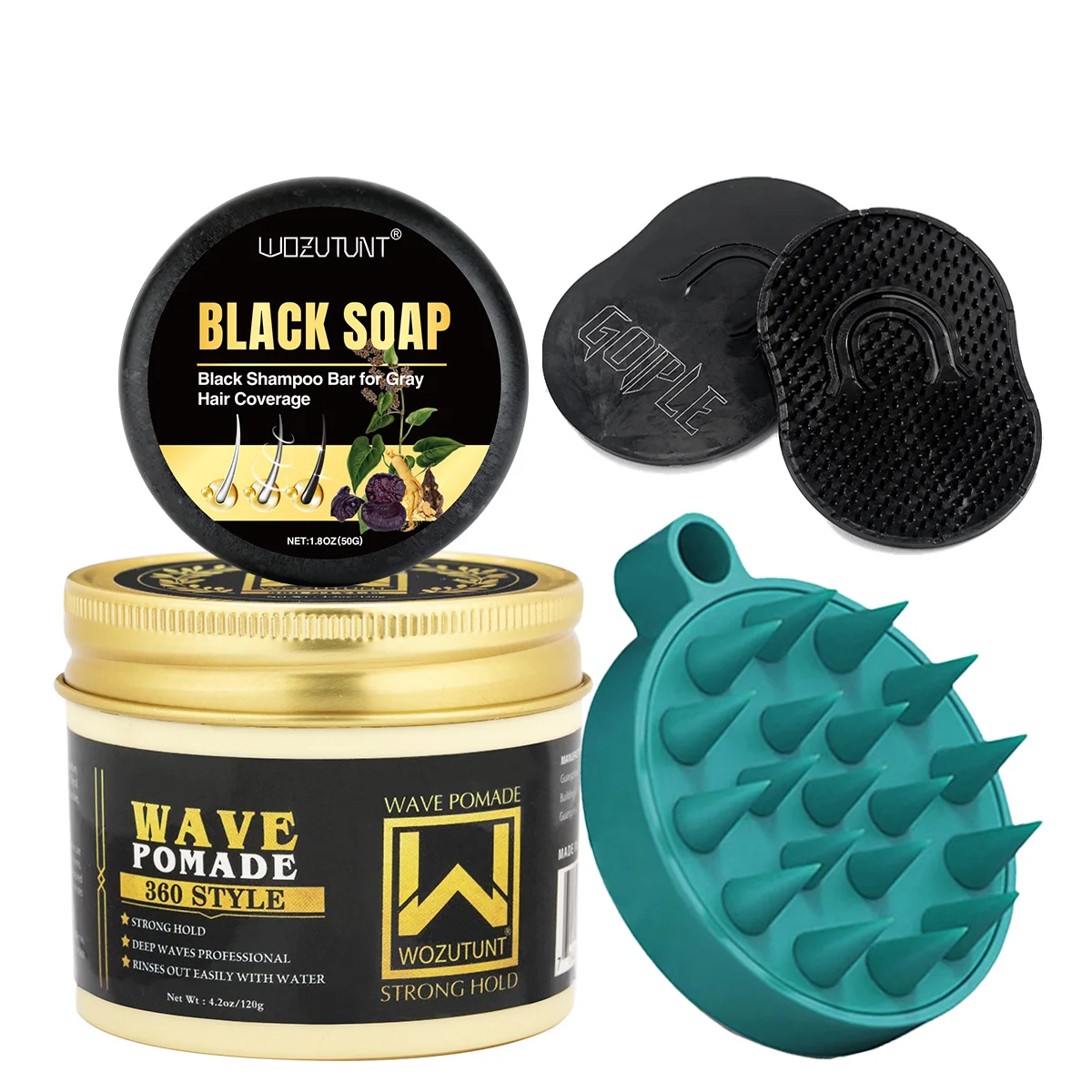 120g Wave Control Pomade,Long-Lasting Setting Wax and Cleansing Hair Scalp Black Soap,Black Men 360 Style Layer Clay Shampoo Bar
120g Wave Control Pomade,Long-Lasting Setting Wax and Cleansing Hair Scalp Black Soap,Black Men 360 Style Layer Clay Shampoo Bar
