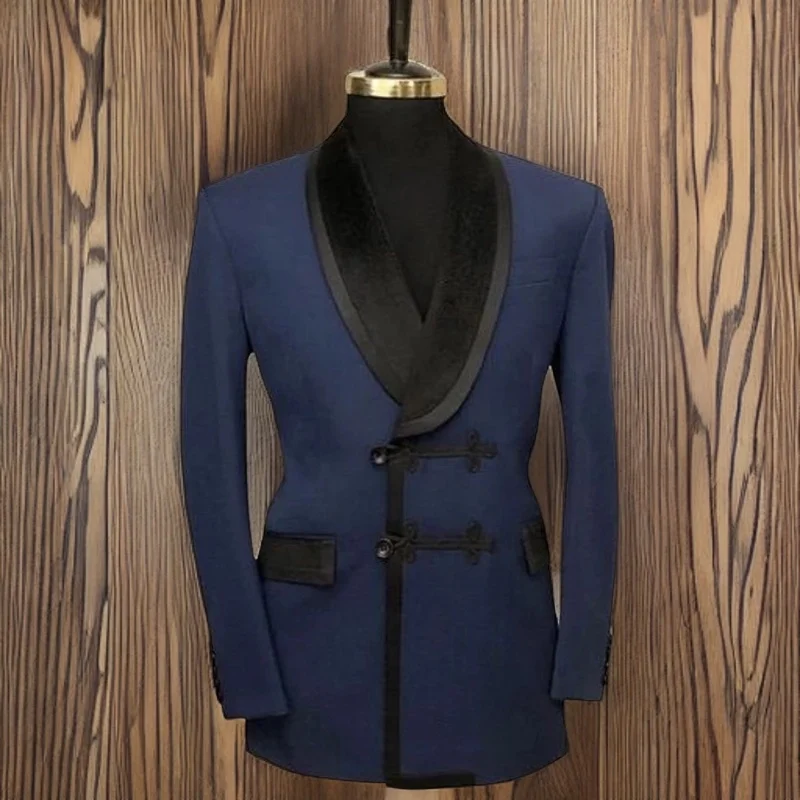 Slim Fit Double Breasted Men's Suits for Wedding 2 Piece Groom Tuxedo Shawl Lapel Blazer with Knot Buttons 2023 Custom Made 
Slim Fit Double Breasted Men's Suits for Wedding 2 Piece Groom Tuxedo Shawl Lapel Blazer with Knot Buttons 2023 Custom Made