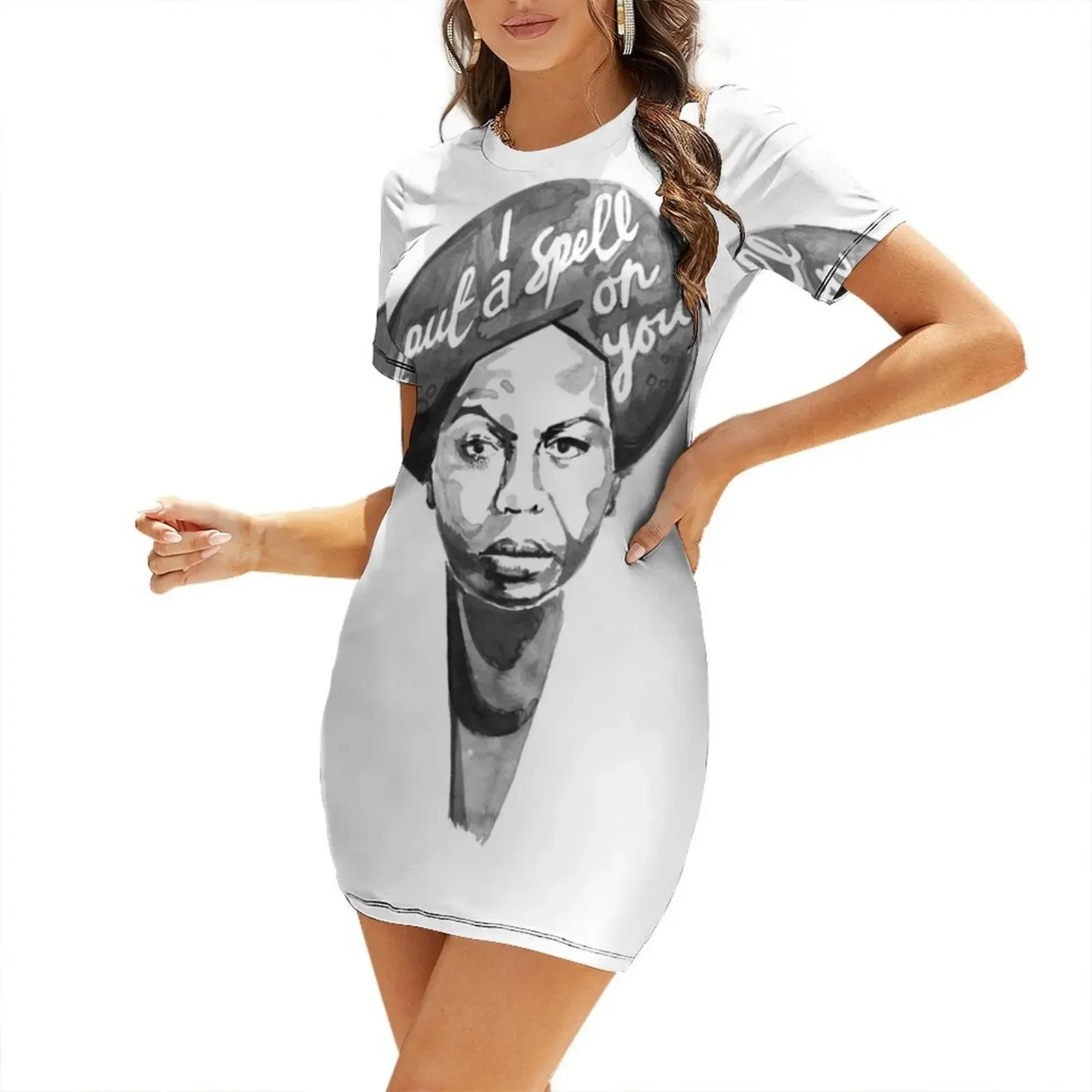 Nina Simone - I Put A Spell On You Short-Sleeved Dress evening dresses women sexy dress for women
Nina Simone - I Put A Spell On You Short-Sleeved Dress evening dresses women sexy dress for women