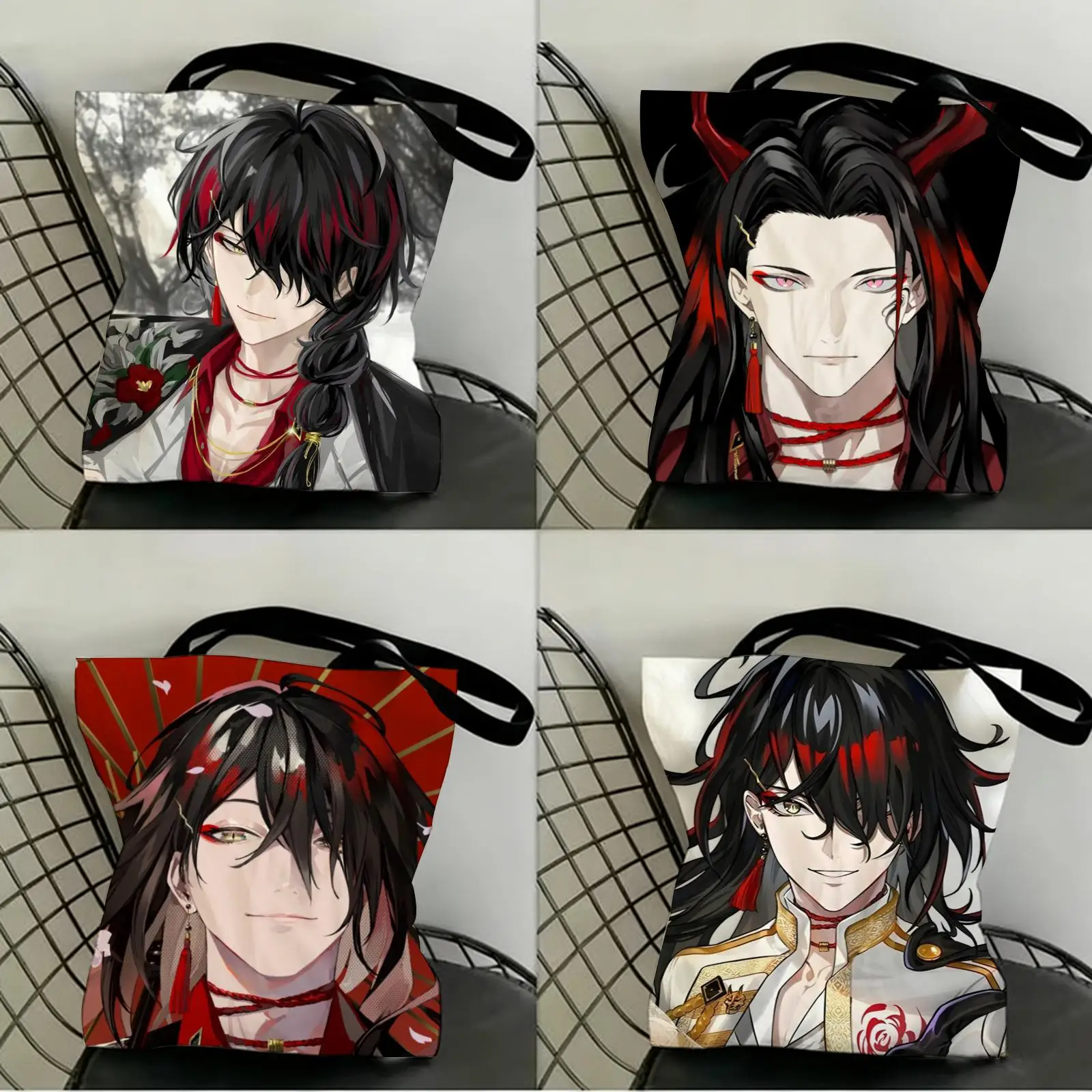 Vtuber V-Vox Akuma Storage Bags Canvas Double-Sided Print Fashion Shoulder Tote Shopping Bag Gift Eco Handbags
Vtuber V-Vox Akuma Storage Bags Canvas Double-Sided Print Fashion Shoulder Tote Shopping Bag Gift Eco Handbags