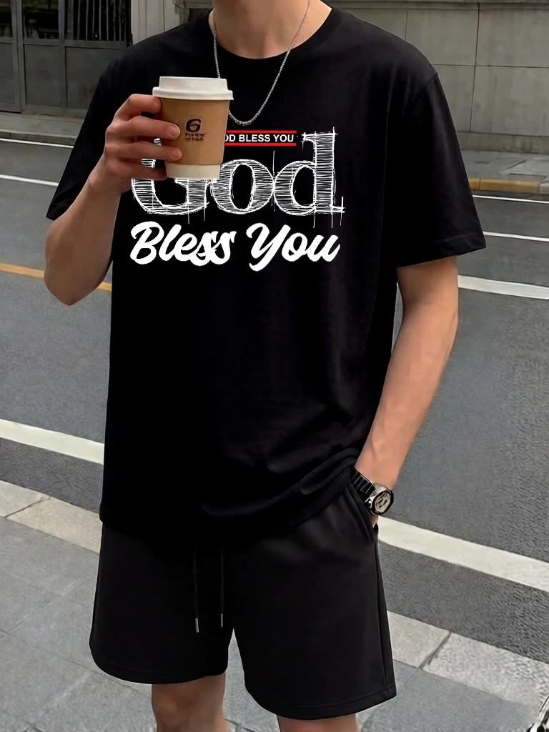 God Bless You Print New Classic Cotton Sportswear Sets Of Men Loose Stretch Summer Short Pants Fitness Daily Simple Shorts
God Bless You Print New Classic Cotton Sportswear Sets Of Men Loose Stretch Summer Short Pants Fitness Daily Simple Shorts
