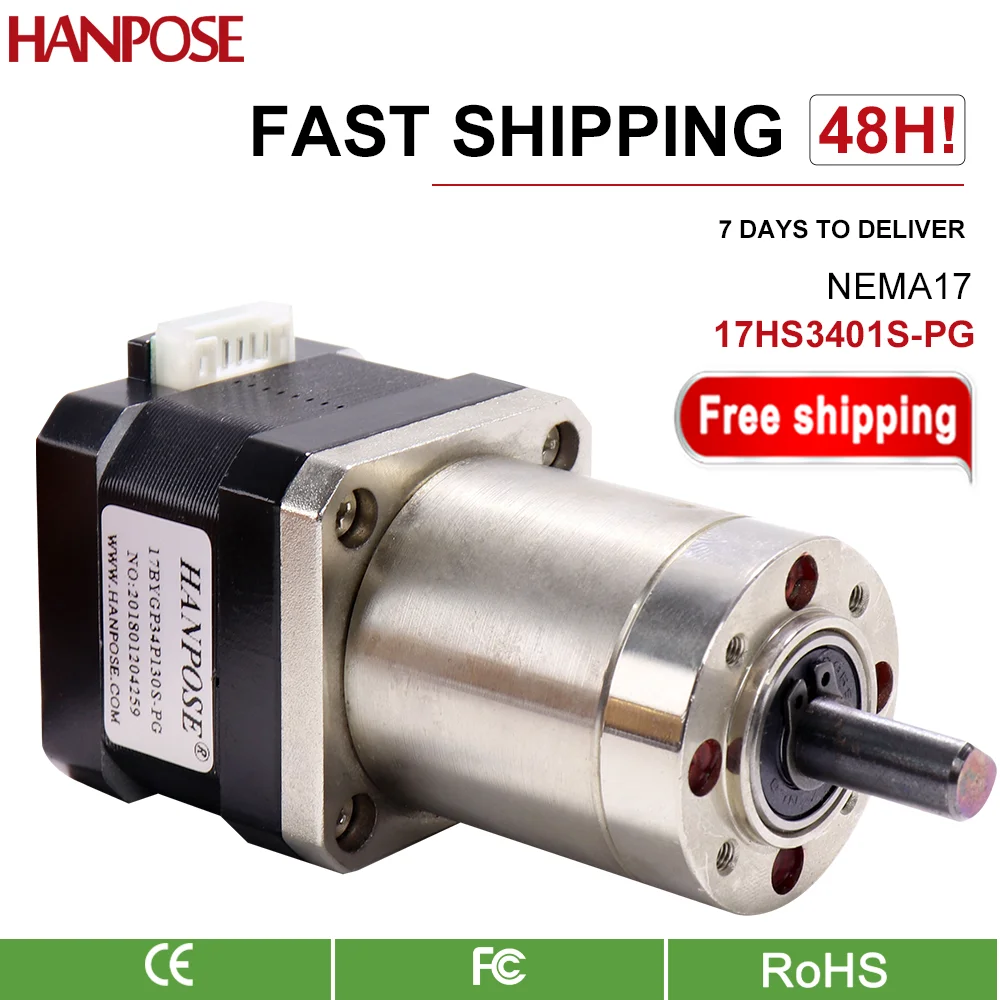 Nema 17 17HS3401S-PG Extruder Gear Stepper Motor Ratio Optional Planetary Gearbox Step 42 Motor OSM Geared For 3D Printer
Nema 17 17HS3401S-PG Extruder Gear Stepper Motor Ratio Optional Planetary Gearbox Step 42 Motor OSM Geared For 3D Printer