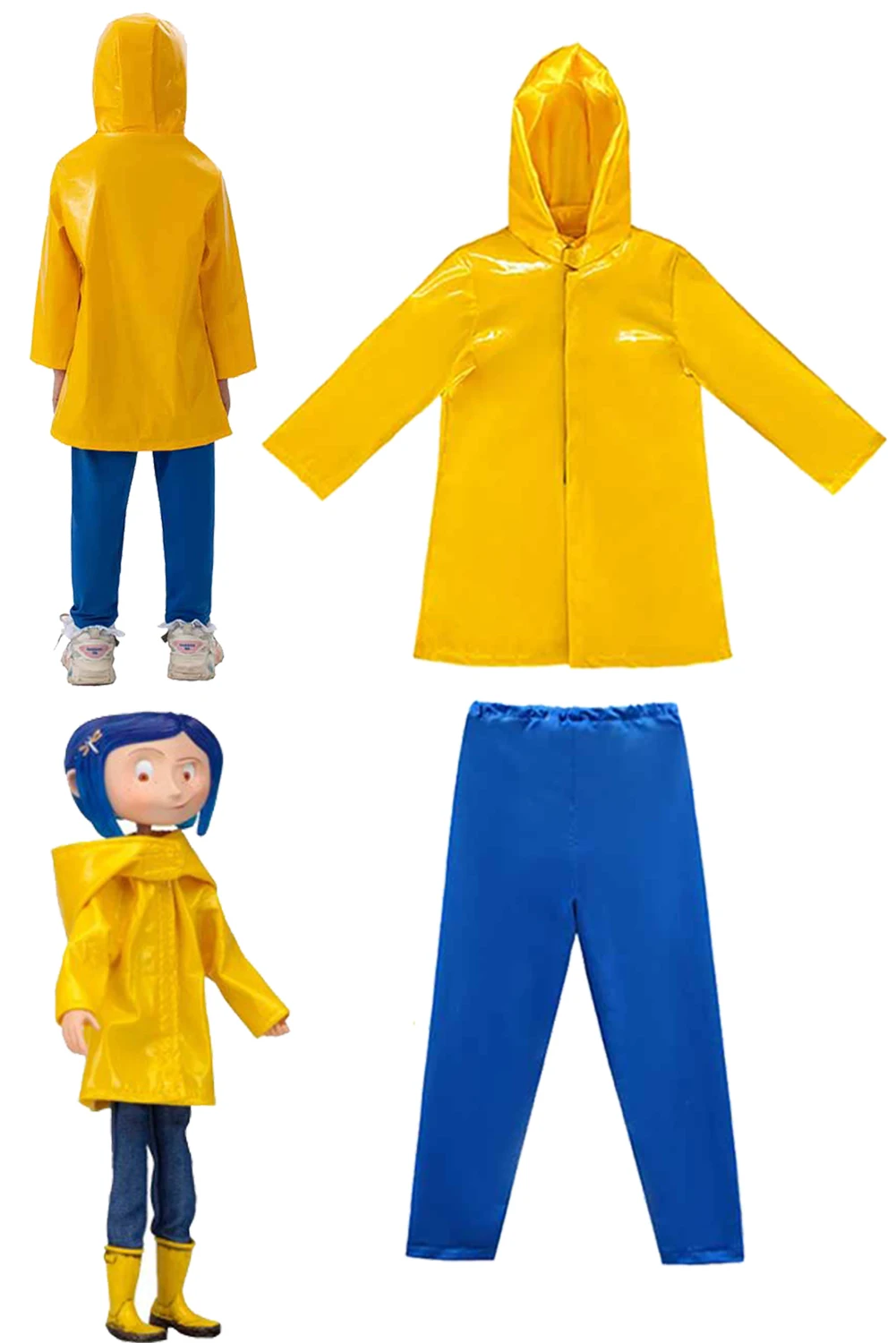 Cartoon Movie The Secret Door Coraline Cosplay Coat Pants For Boys Girls Halloween Carnival Gifts Party Disguise Children Suit
Cartoon Movie The Secret Door Coraline Cosplay Coat Pants For Boys Girls Halloween Carnival Gifts Party Disguise Children Suit