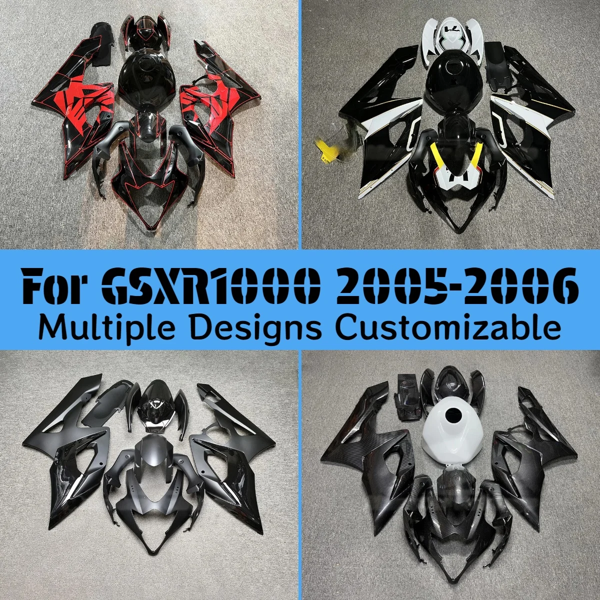 Injection Fairing Set GSXR1000 2005 2006 Carbon Fibre Motorcycle Aftermarket Fairings for GSXR 1000 05 06
Injection Fairing Set GSXR1000 2005 2006 Carbon Fibre Motorcycle Aftermarket Fairings for GSXR 1000 05 06
