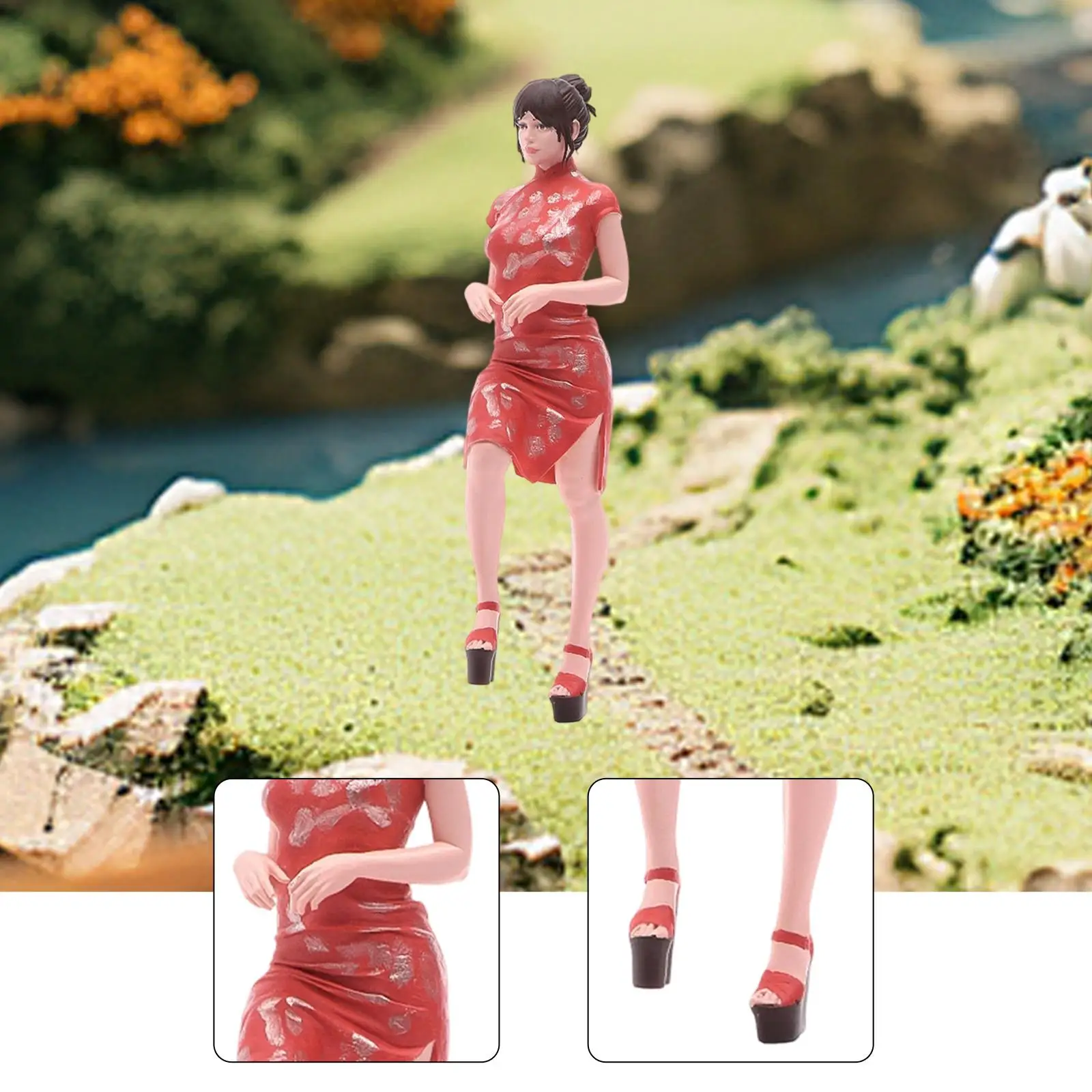1/24 Scale Resin Qipao Girl Toy Girl in Chinese Dress Figure for Desktop Decoration Micro Landscape
1/24 Scale Resin Qipao Girl Toy Girl in Chinese Dress Figure for Desktop Decoration Micro Landscape