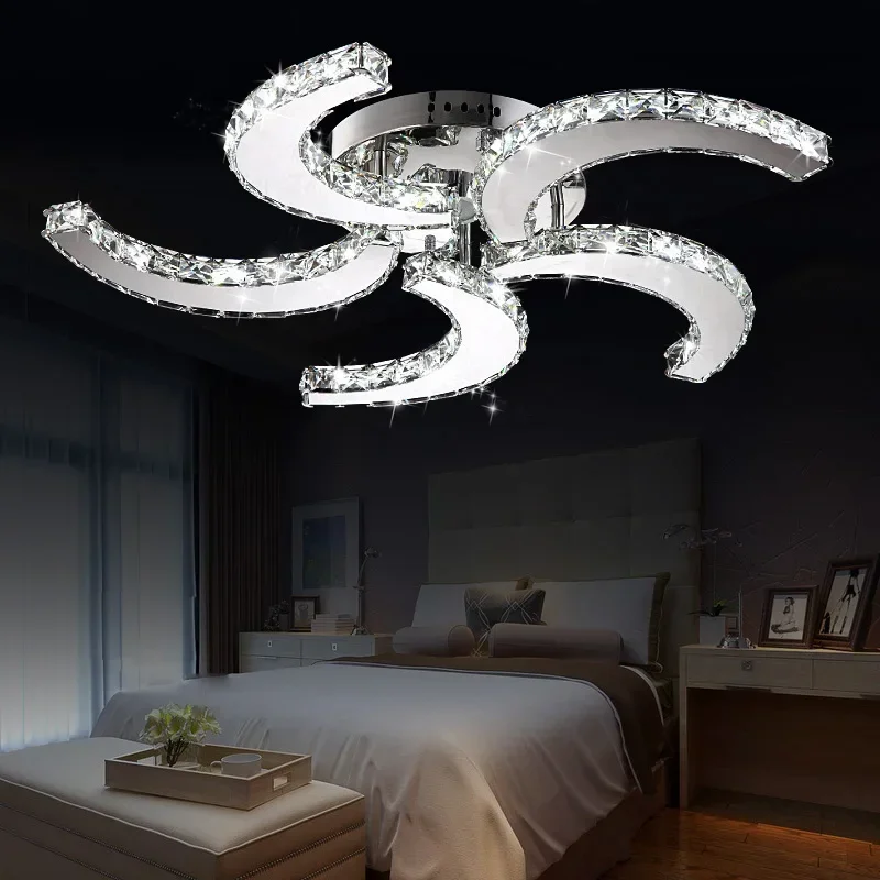 Home Lighting Led Luxury Modern Ceiling Light Crystal Lights Lamparas De Techo Living Bedroom Nordic Lustres Lamps 3/5 Blades
Home Lighting Led Luxury Modern Ceiling Light Crystal Lights Lamparas De Techo Living Bedroom Nordic Lustres Lamps 3/5 Blades