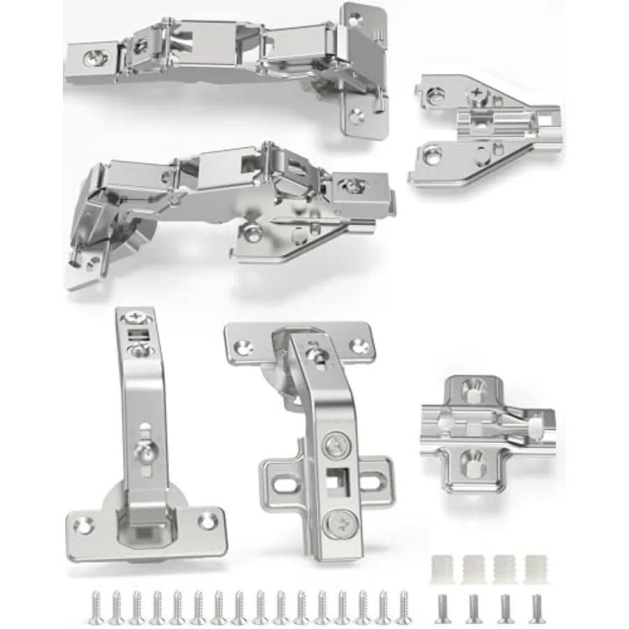 4 Pair 135 Degree and 165 Degree Hinges Kit for Pie Corner Cabinets, Hidden Lazy Susan, Face Frame Self Closing, Clip On, Smoot
4 Pair 135 Degree and 165 Degree Hinges Kit for Pie Corner Cabinets, Hidden Lazy Susan, Face Frame Self Closing, Clip On, Smoot
