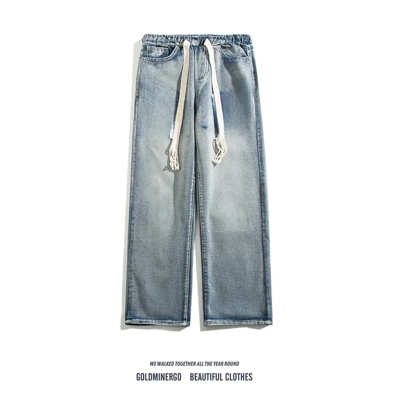 Джинсовые джинсы с завышенной талией, мужские прямые повседневные брюки, модный бренд Haome, свободные широкие брюки в стиле хип-хоп с вышивкой
Джинсовые джинсы с завышенной талией, мужские прямые повседневные брюки, модный бренд Haome, свободные широкие брюки в стиле хип-хоп с вышивкой