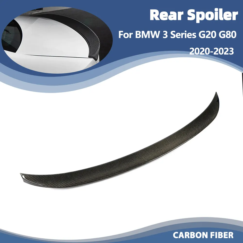 Car Rear Trunk Spoiler Wings for BMW 3 Series G20 G80 M3 Sedan 2020-2023 Carbon Fiber Rear Spoiler Boot Lid Wing Lip 
Car Rear Trunk Spoiler Wings for BMW 3 Series G20 G80 M3 Sedan 2020-2023 Carbon Fiber Rear Spoiler Boot Lid Wing Lip