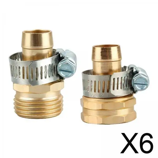 Quick Connect Hose Adapter Brass Mender End Repair Kit Set for Garden Hoses and Water Pipes
Quick Connect Hose Adapter Brass Mender End Repair Kit Set for Garden Hoses and Water Pipes