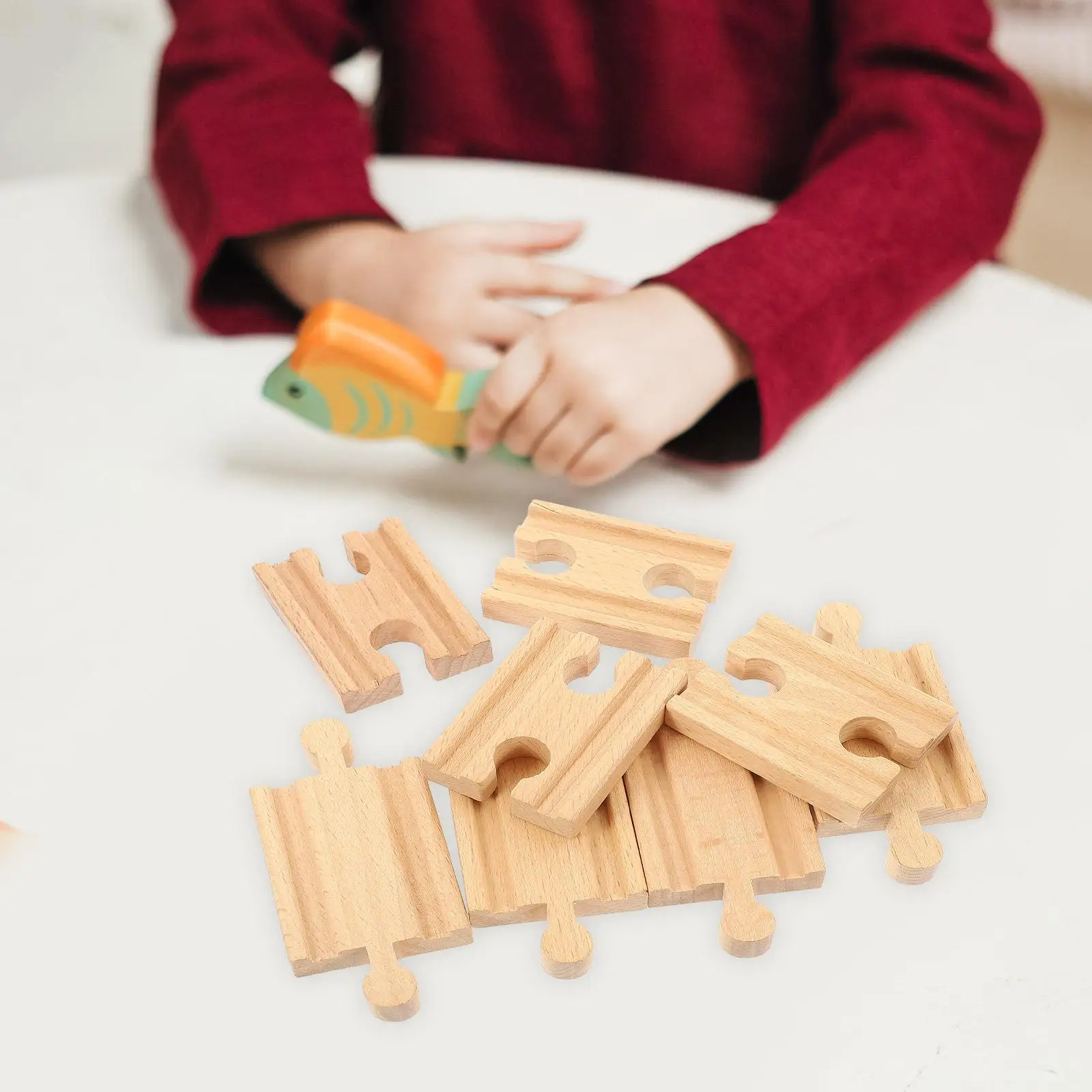 8pcs Wooden Wood Train Track Blocks Track Accessories Compatible Smooth Logical Thinking Family Play
8pcs Wooden Wood Train Track Blocks Track Accessories Compatible Smooth Logical Thinking Family Play