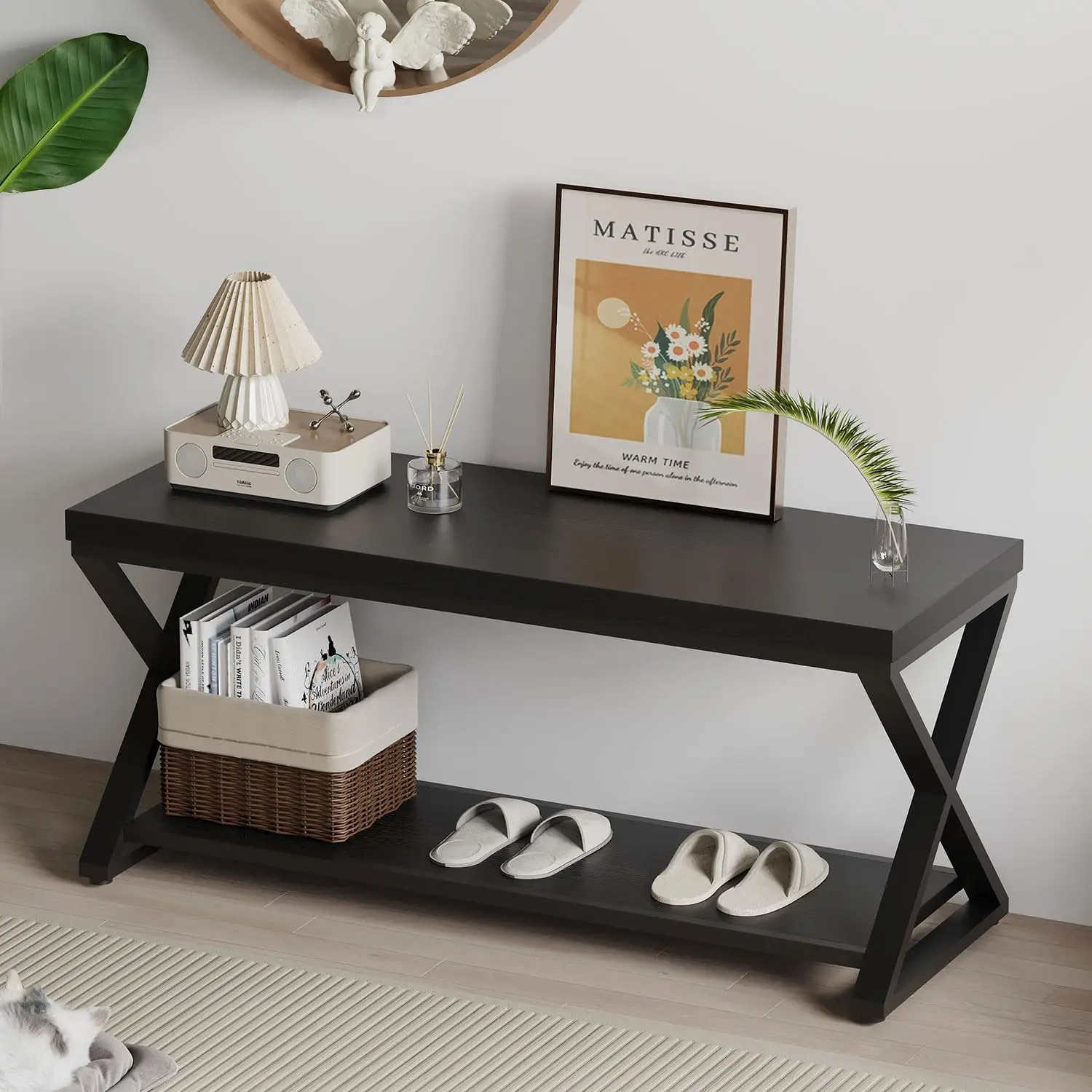Black Bench for Entryway, Black Modern Wood Bench for Bedroom Hallway Foyer, Farmhouse Entry Way Home Organizer Shoe Bench S
Black Bench for Entryway, Black Modern Wood Bench for Bedroom Hallway Foyer, Farmhouse Entry Way Home Organizer Shoe Bench S