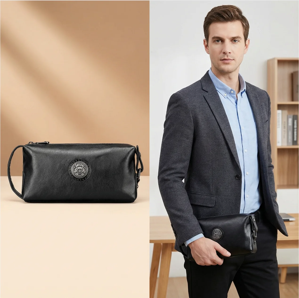 Мужской кошелек, большая вместительная сумка для бизнеса и отдыха, кошелек из мягкой кожи.
Мужской кошелек, большая вместительная сумка для бизнеса и отдыха, кошелек из мягкой кожи.