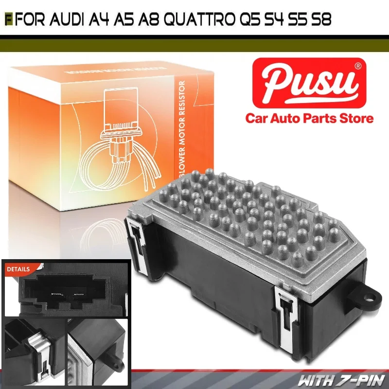 Резистор двигателя вентилятора HVAC (задний) для Audi A4 (2009-2012), A5, A8 Quattro, Q5, S4, S5 | JA1734, 8K0 820 521, 8K0 820 521B
Резистор двигателя вентилятора HVAC (задний) для Audi A4 (2009-2012), A5, A8 Quattro, Q5, S4, S5 | JA1734, 8K0 820 521, 8K0 820 521B