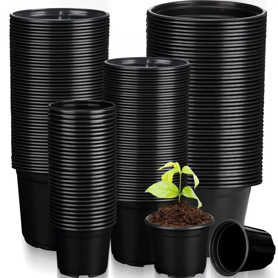 200 Pcs Plastic Plant Pots 3 4 5 6 Inch Plant Nursery Pots with Drainage Holes Black Garden Pots Round Seedling Pots Thickened S
200 Pcs Plastic Plant Pots 3 4 5 6 Inch Plant Nursery Pots with Drainage Holes Black Garden Pots Round Seedling Pots Thickened S