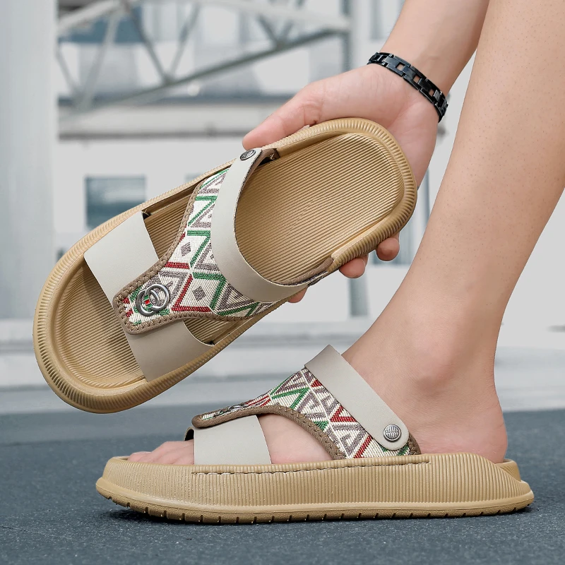 Safe Standing Design Men Summer Flat Sandals Anti Slip Thickened Rubber Base Prevent Skidding on Wet Floor Daily Commute Outdoor
Safe Standing Design Men Summer Flat Sandals Anti Slip Thickened Rubber Base Prevent Skidding on Wet Floor Daily Commute Outdoor
