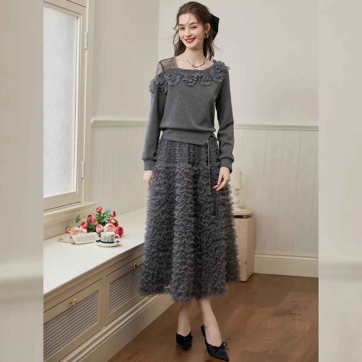 Женская толстовка LOUISYAO с кружевными вставками и асимметричным подолом, весна 2026, вязаная, с разрезами по низу, повседневная
Женская толстовка LOUISYAO с кружевными вставками и асимметричным подолом, весна 2026, вязаная, с разрезами по низу, повседневная