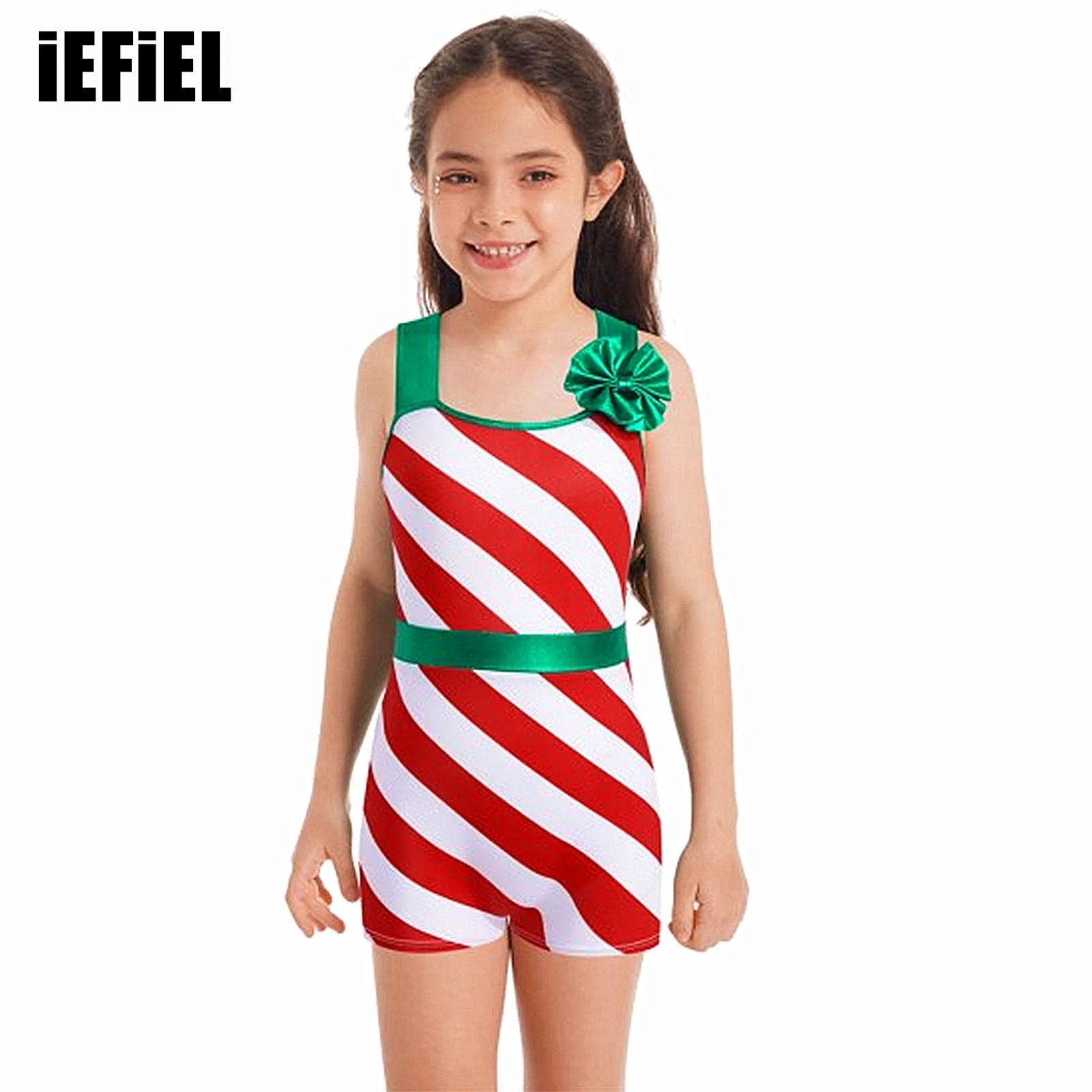 Kids Girls Christmas Ballet Dance Leotards Costume Sleeveless Stripes Print High Waist Short Jumpsuit for Carnival Party Cosplay
Kids Girls Christmas Ballet Dance Leotards Costume Sleeveless Stripes Print High Waist Short Jumpsuit for Carnival Party Cosplay