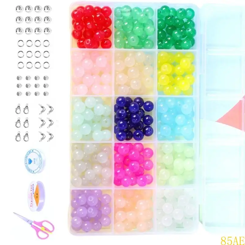 85AE Round Glass Beads Set 8mm Jewelry Crafting Beads Set Jewelry Making Loose Beads Suitable for Creative Jewelry Making
85AE Round Glass Beads Set 8mm Jewelry Crafting Beads Set Jewelry Making Loose Beads Suitable for Creative Jewelry Making