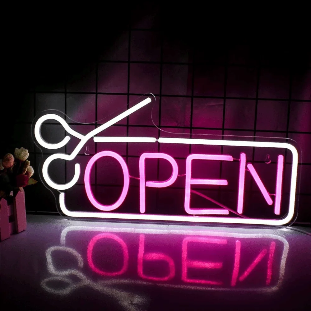 Dimmable LED Neon Sign Adjustable Brightness Acrylic Backboard Open Neon Sign Low Power Consumption Soft Silicone Light Strip
Dimmable LED Neon Sign Adjustable Brightness Acrylic Backboard Open Neon Sign Low Power Consumption Soft Silicone Light Strip