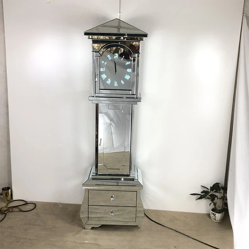 European classical floor clock handmade light luxury mirror clock living room hotel study
European classical floor clock handmade light luxury mirror clock living room hotel study