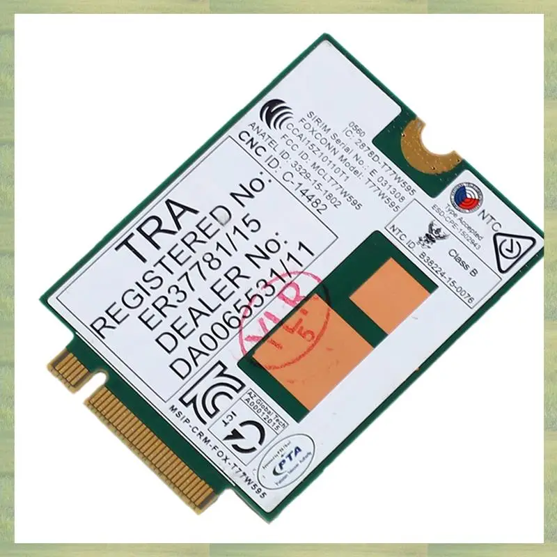 N15R-6X Lt4120 X5 LTE T77W595 796928 -001 4G WWAN M.2 150 Мбит/с LTE модем для HP Elite X2 840 850 G3 640 650 645 G2 зеленый
N15R-6X Lt4120 X5 LTE T77W595 796928 -001 4G WWAN M.2 150 Мбит/с LTE модем для HP Elite X2 840 850 G3 640 650 645 G2 зеленый