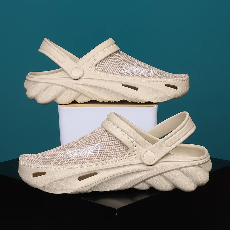 Мужские классические сабо из ЭВА, вентилируемые быстросохнущие сандалии без шнуровки, прочные нескользящие уличные летние садовые туфли, удобные вкл.
Мужские классические сабо из ЭВА, вентилируемые быстросохнущие сандалии без шнуровки, прочные нескользящие уличные летние садовые туфли, удобные вкл.