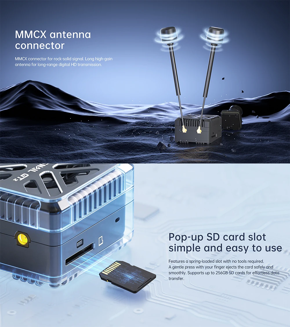 CADDXFPV Walksnail Avatar GT2 Video Transmitter 20km HD Digital VTX For RC Car Drone
CADDXFPV Walksnail Avatar GT2 Video Transmitter 20km HD Digital VTX For RC Car Drone