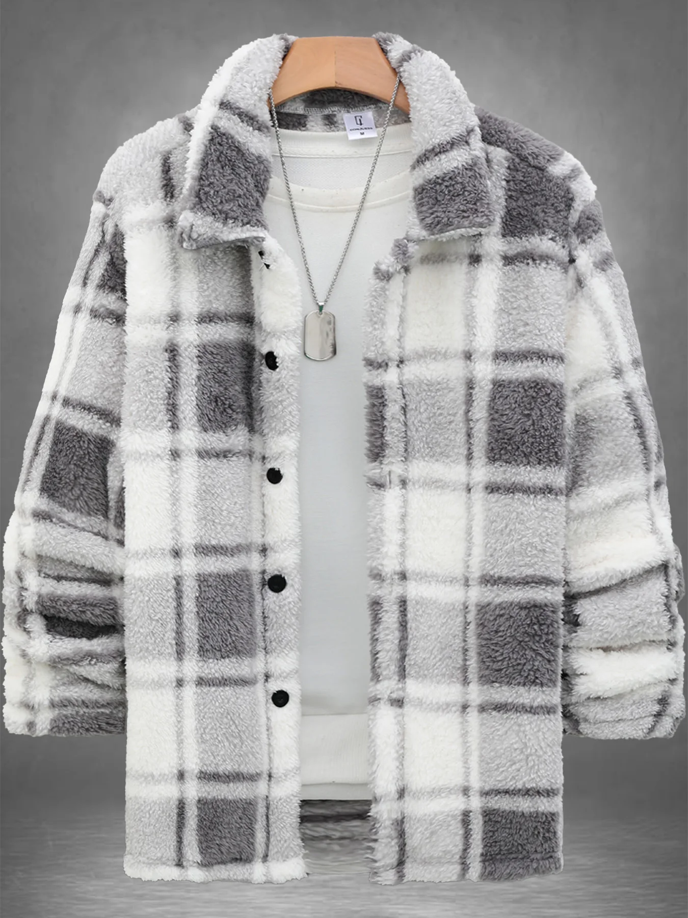 Men's Plaid Fleece Shirt Jacket Winter Thick Warm Sherpa Casual Coat
Men's Plaid Fleece Shirt Jacket Winter Thick Warm Sherpa Casual Coat