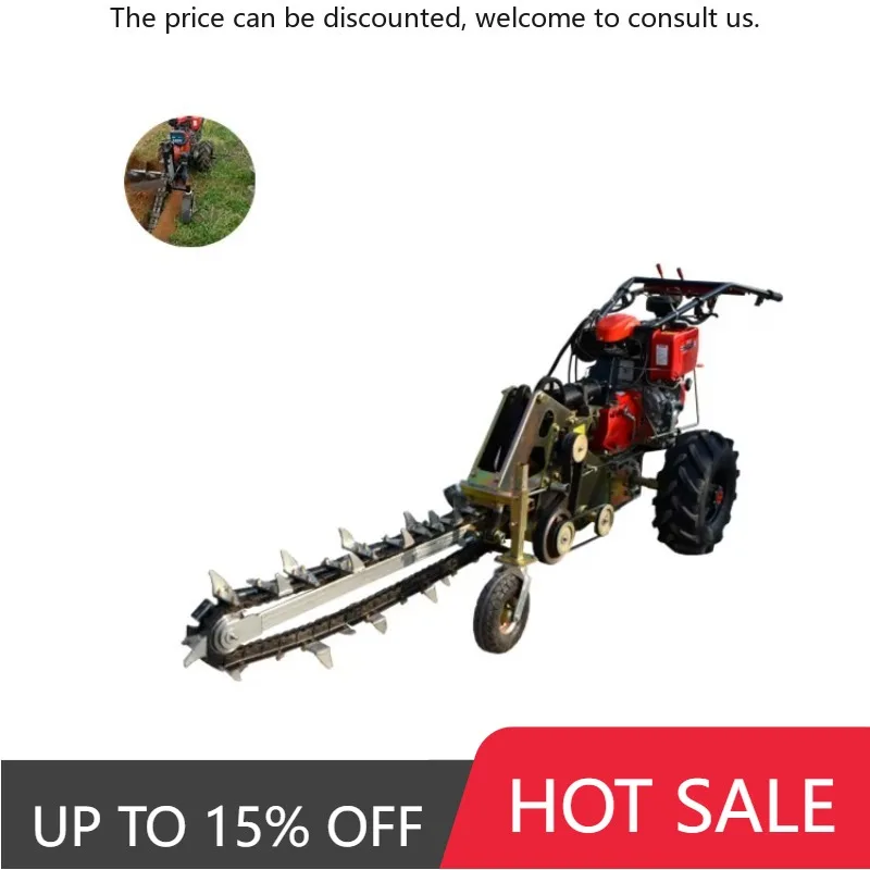 Farm Equipment Chain Type Trenching Price 15HP Agricultural Small Hand-held Chain Ditch Digger
Farm Equipment Chain Type Trenching Price 15HP Agricultural Small Hand-held Chain Ditch Digger