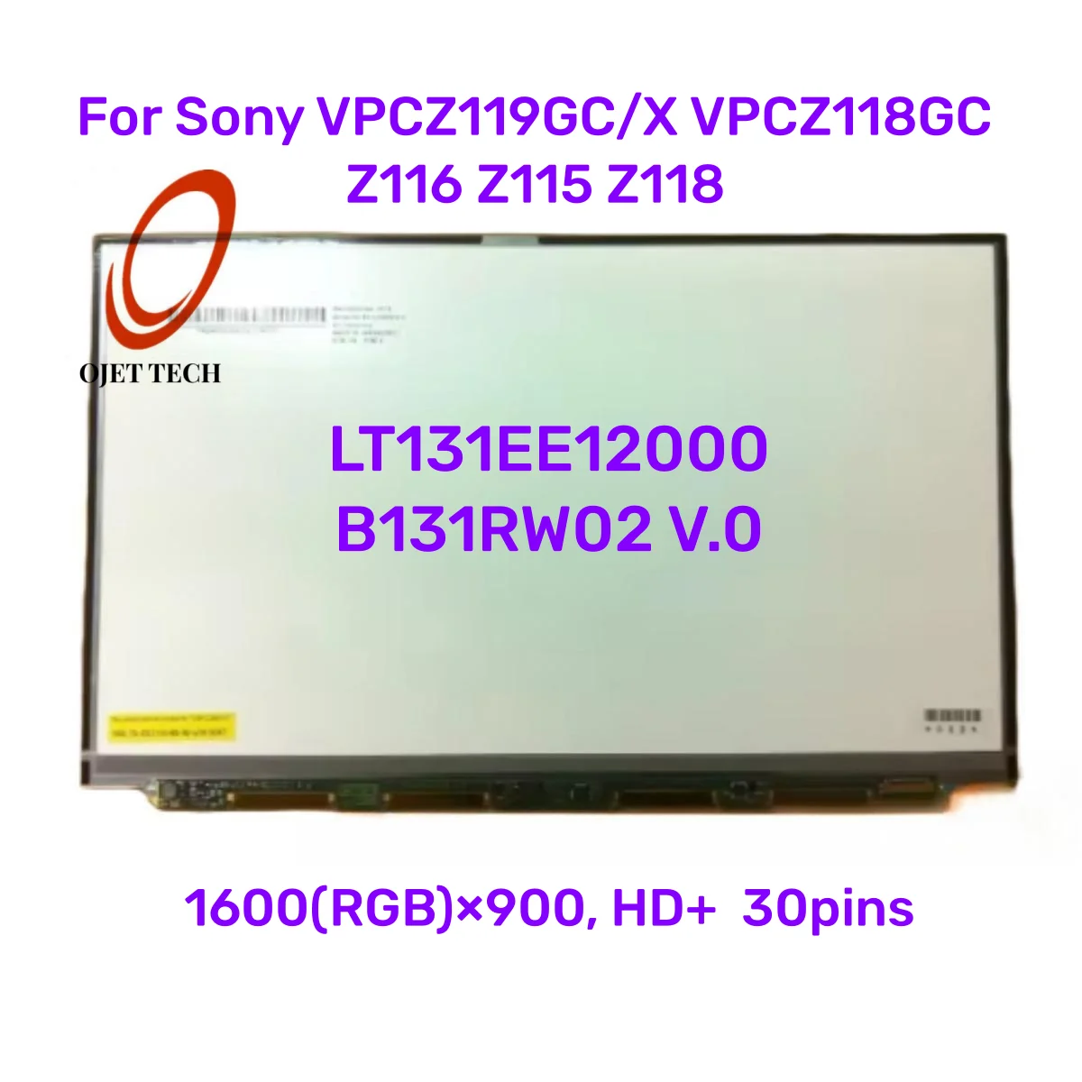13,1-дюймовый светодиодный экран LT131EE12000 B131RW02 V.0 для Sony VPCZ119GC/X VPCZ118GC Z116 Z115 Z118, ЖК-экран для ноутбука, матричный дисплей
13,1-дюймовый светодиодный экран LT131EE12000 B131RW02 V.0 для Sony VPCZ119GC/X VPCZ118GC Z116 Z115 Z118, ЖК-экран для ноутбука, матричный дисплей