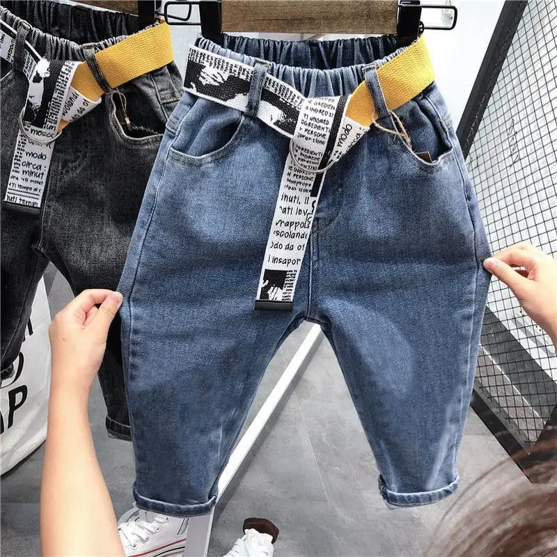 Kids Boys Jeans Spring and Autumn New Style Children's Baby Elastic Slim pants with Belt 90-130cm
Kids Boys Jeans Spring and Autumn New Style Children's Baby Elastic Slim pants with Belt 90-130cm