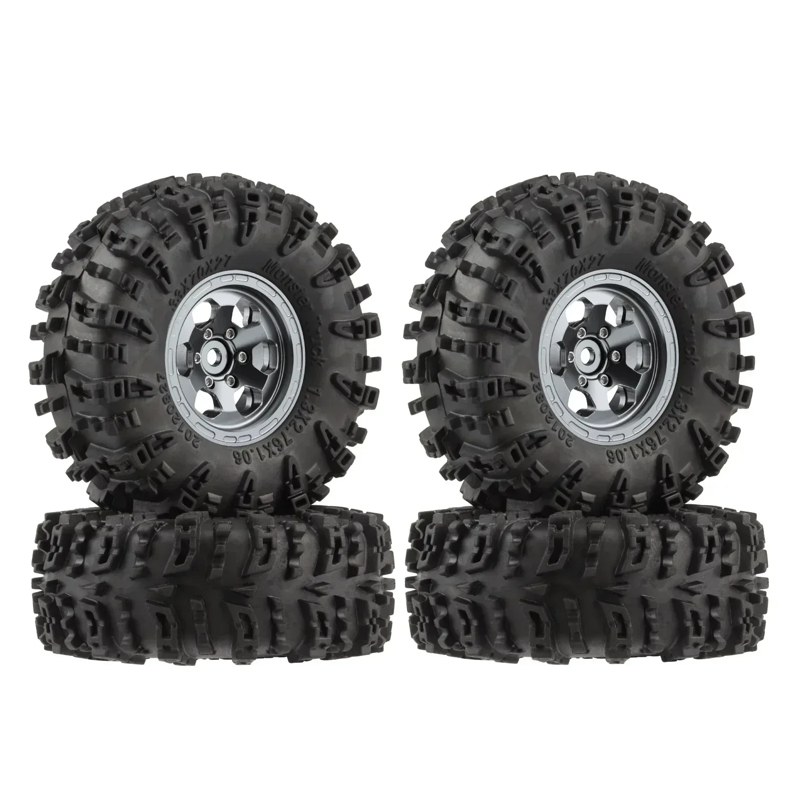 4pcs 1.3inch Mud Terrain Claw Rubber Tyres Anti-Slip Off Road Crawler Wheel Tires for 1/18 TRX4M 1/24 SCX24 Modified Parts
4pcs 1.3inch Mud Terrain Claw Rubber Tyres Anti-Slip Off Road Crawler Wheel Tires for 1/18 TRX4M 1/24 SCX24 Modified Parts