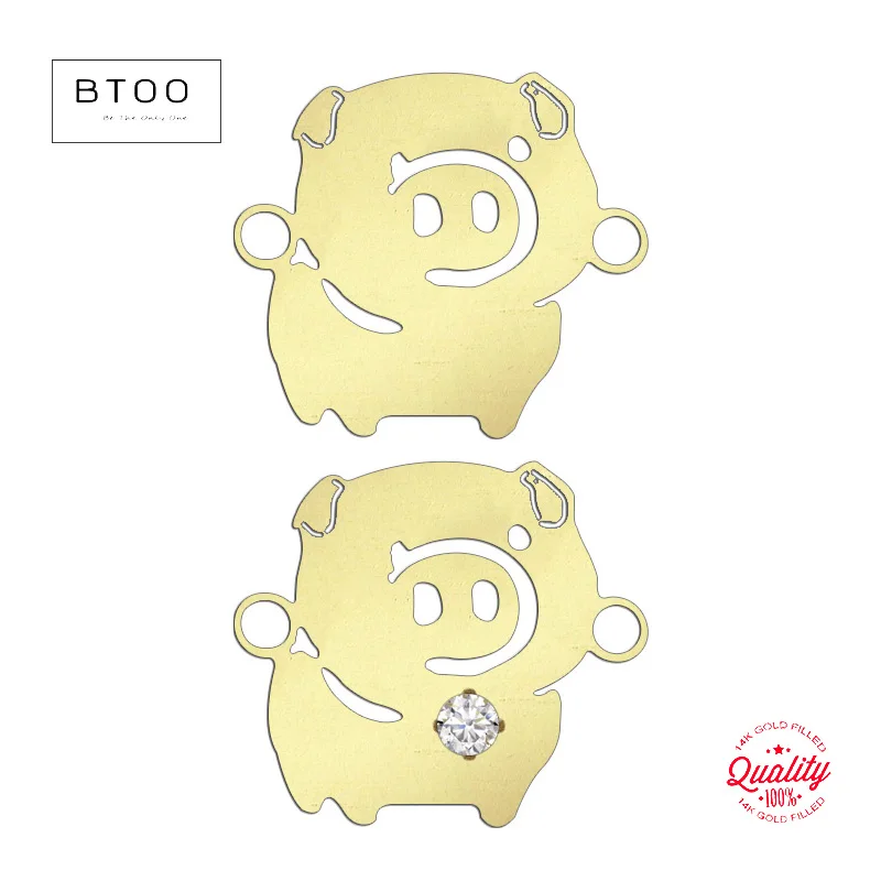 14-каратный позолоченный соединитель в виде свиньи, оптовая продажа, DIY ювелирные изделия, подвески в виде животных
14-каратный позолоченный соединитель в виде свиньи, оптовая продажа, DIY ювелирные изделия, подвески в виде животных