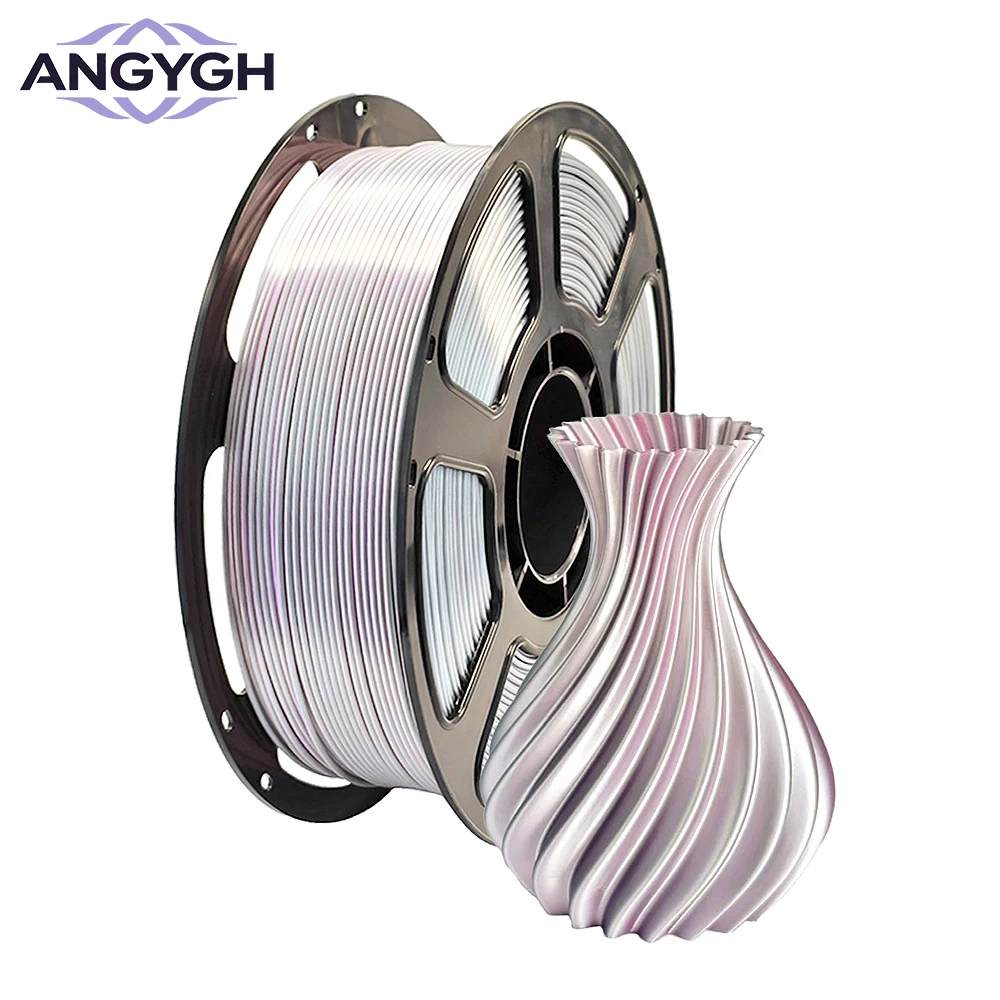 3D printer PLA filament, silk-style tri-color rainbow filament, FDM material, 1.75mm diameter pearlescent colors
3D printer PLA filament, silk-style tri-color rainbow filament, FDM material, 1.75mm diameter pearlescent colors