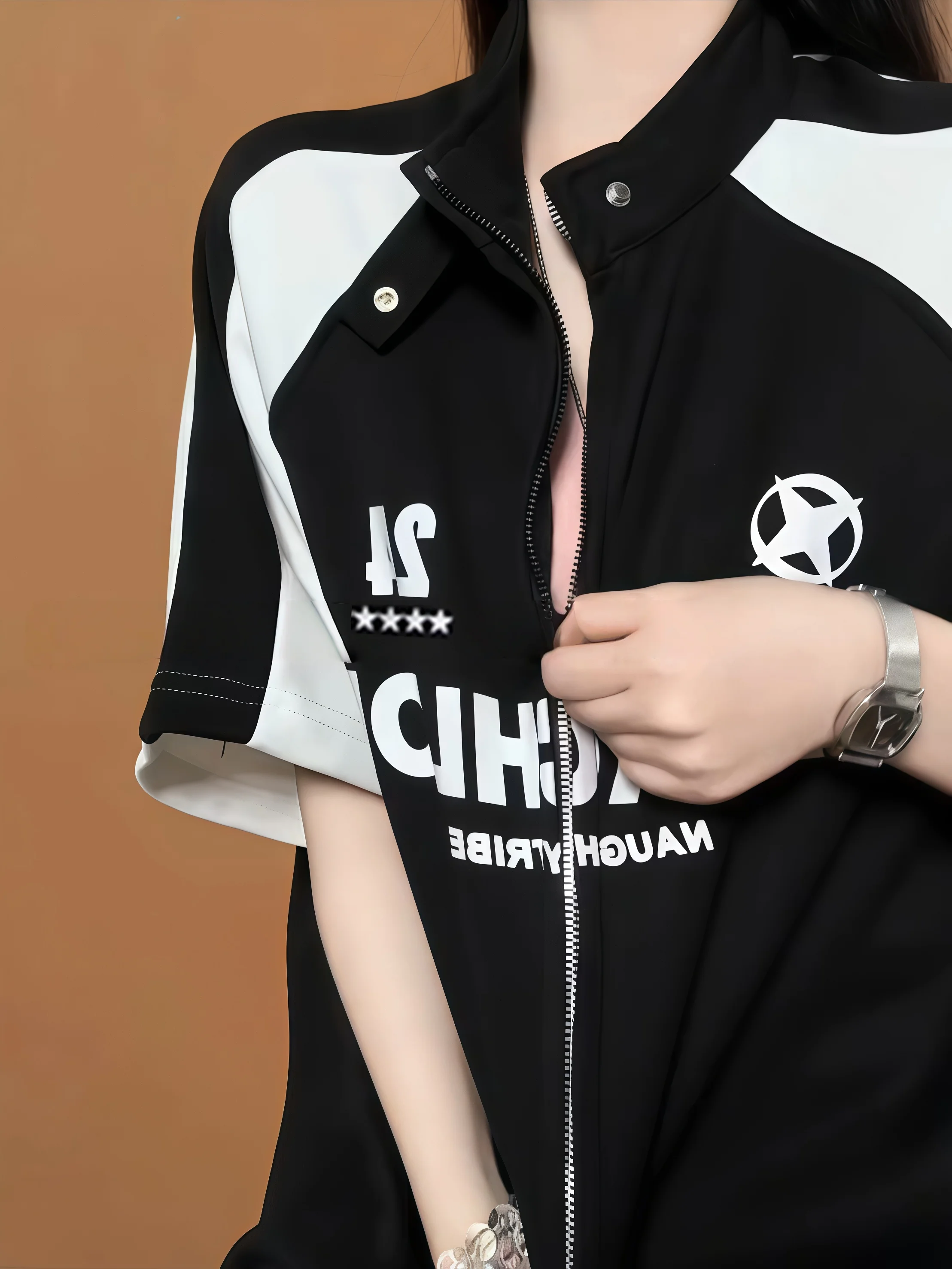 Unisex Summer Motorcycle Style Zipper Short Sleeve T-Shirt Jacket Contrast Color Men's Loose Fit Casual Breathable Shirt
Unisex Summer Motorcycle Style Zipper Short Sleeve T-Shirt Jacket Contrast Color Men's Loose Fit Casual Breathable Shirt