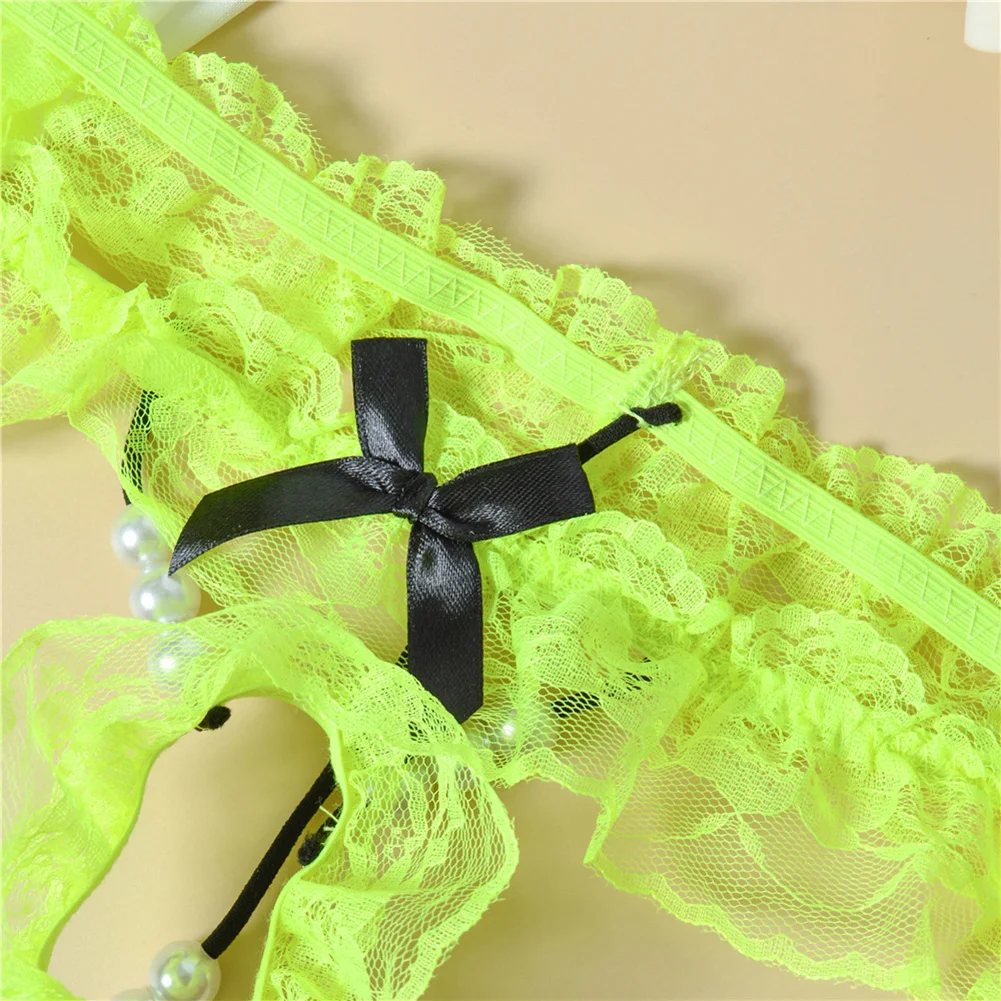 Men Lace T-Back Underwear Bow Elastic Waist Lingerie Ultra Hot G-String Pearl Sissy Unisex Panties Thongs Ultra-mini Hot Pants
Men Lace T-Back Underwear Bow Elastic Waist Lingerie Ultra Hot G-String Pearl Sissy Unisex Panties Thongs Ultra-mini Hot Pants