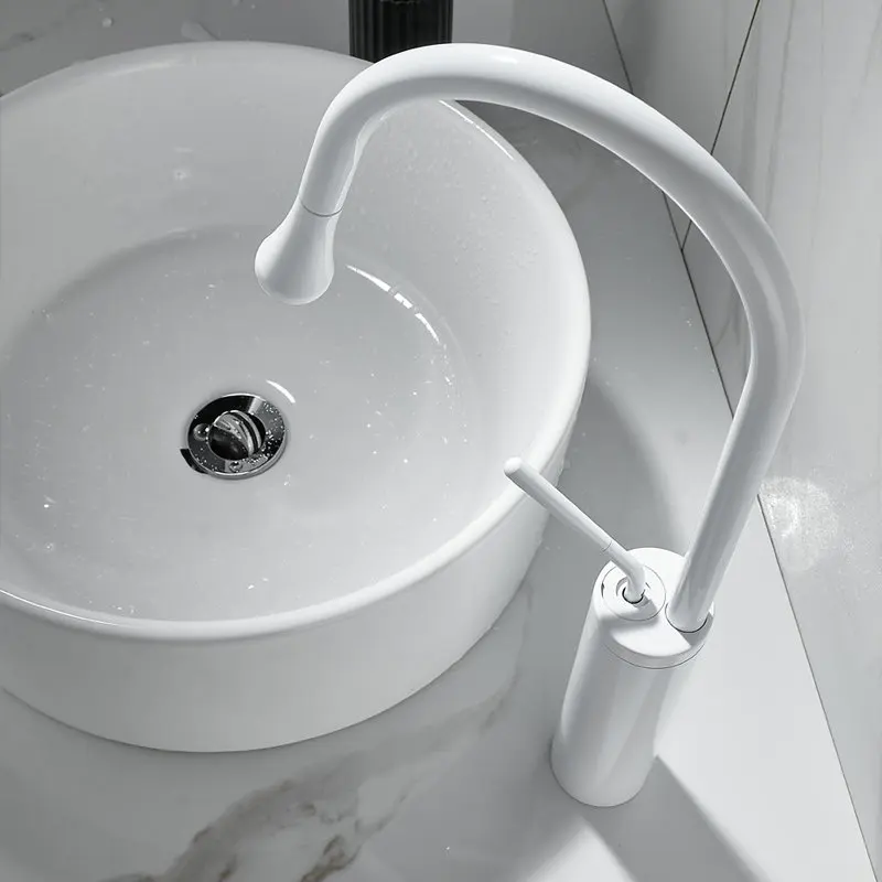 Creamy wind white all-copper washbasin Island pull-out type table basin Shampoo Hot and cold faucet Washbasin Bathroom
Creamy wind white all-copper washbasin Island pull-out type table basin Shampoo Hot and cold faucet Washbasin Bathroom