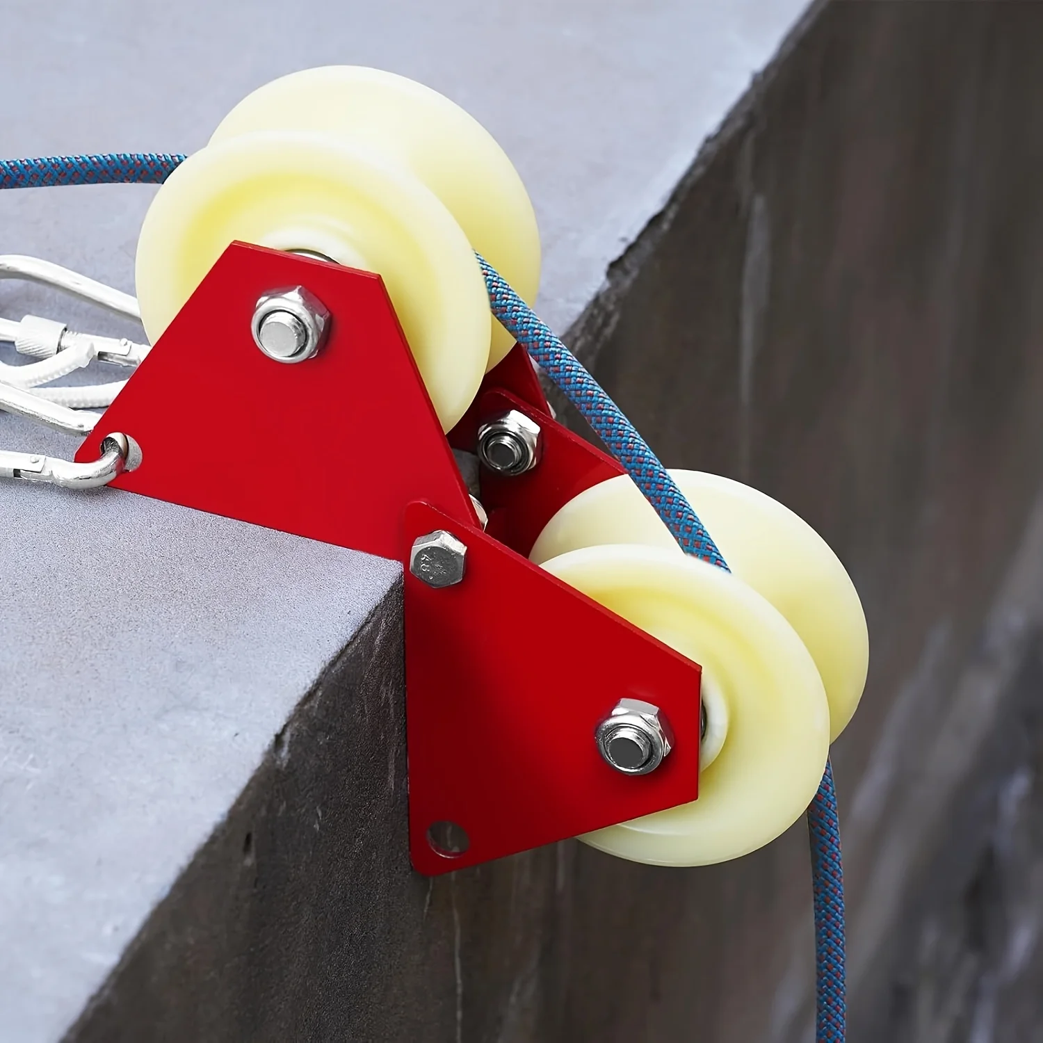 Sturdy Collapsible Manual Pulley System with Rope Block And Tackle, Designed for Material Handling And Lifting Tasks, Equipped with Hooks for Use in Rooftop Tents, Sewers, Wells, Construction Sites, And More
Sturdy Collapsible Manual Pulley System with Rope Block And Tackle, Designed for Material Handling And Lifting Tasks, Equipped with Hooks for Use in Rooftop Tents, Sewers, Wells, Construction Sites, And More