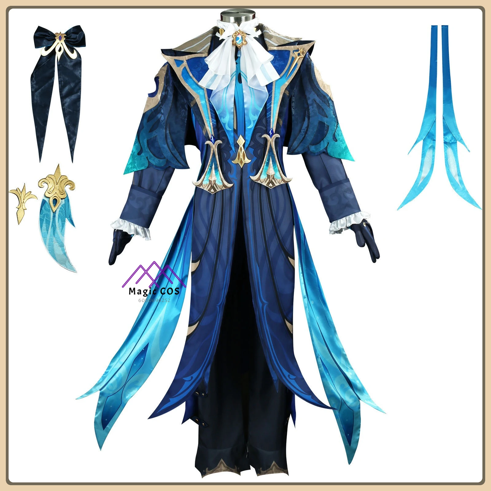 Genshin Impact Neuvillette Cosplay Costume Blue & White Hydro Suit High Quality Anime Clothes for Men Halloween Party Suit
Genshin Impact Neuvillette Cosplay Costume Blue & White Hydro Suit High Quality Anime Clothes for Men Halloween Party Suit